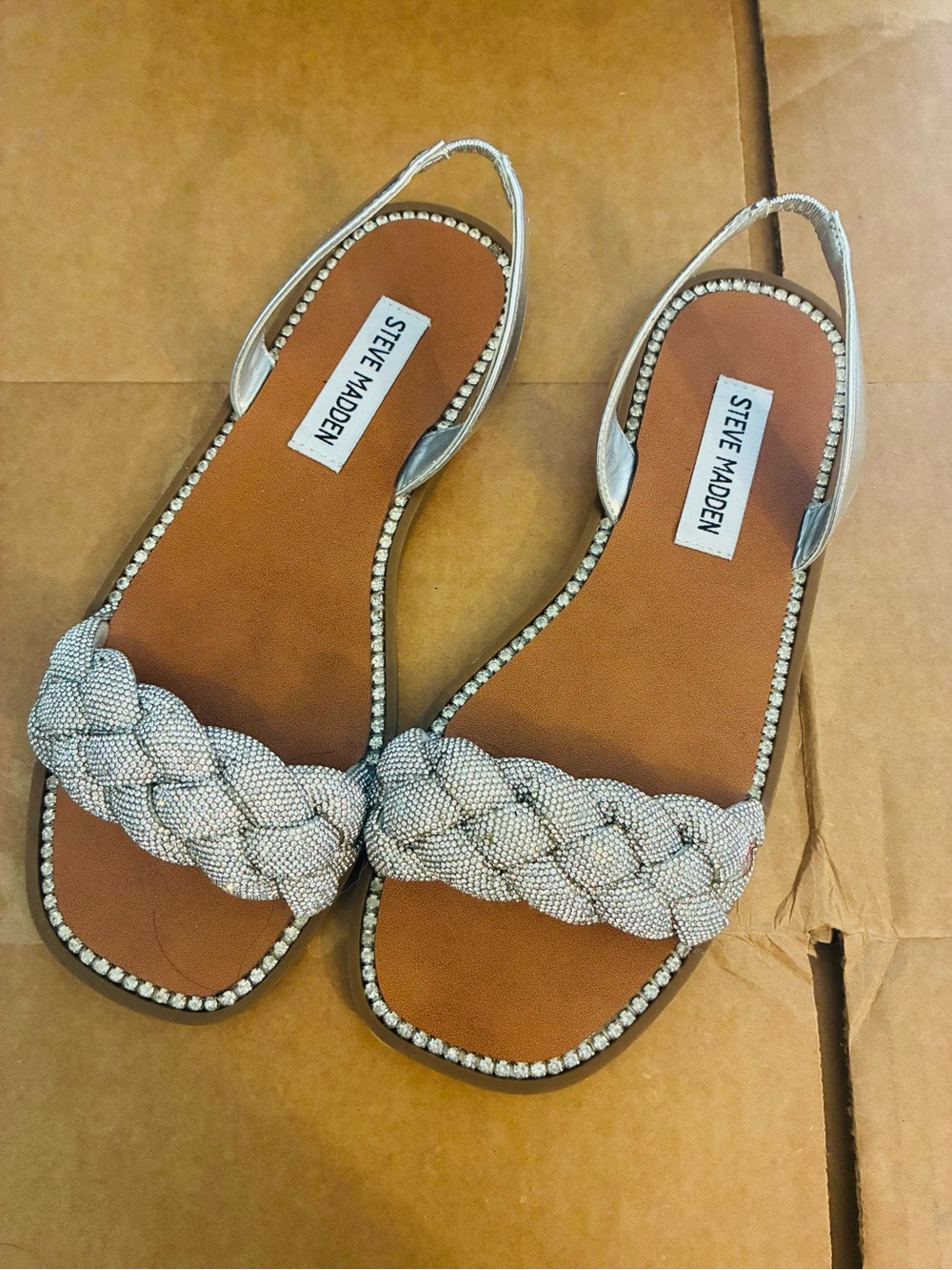 Steve Madden Slingback Sandals - Silver